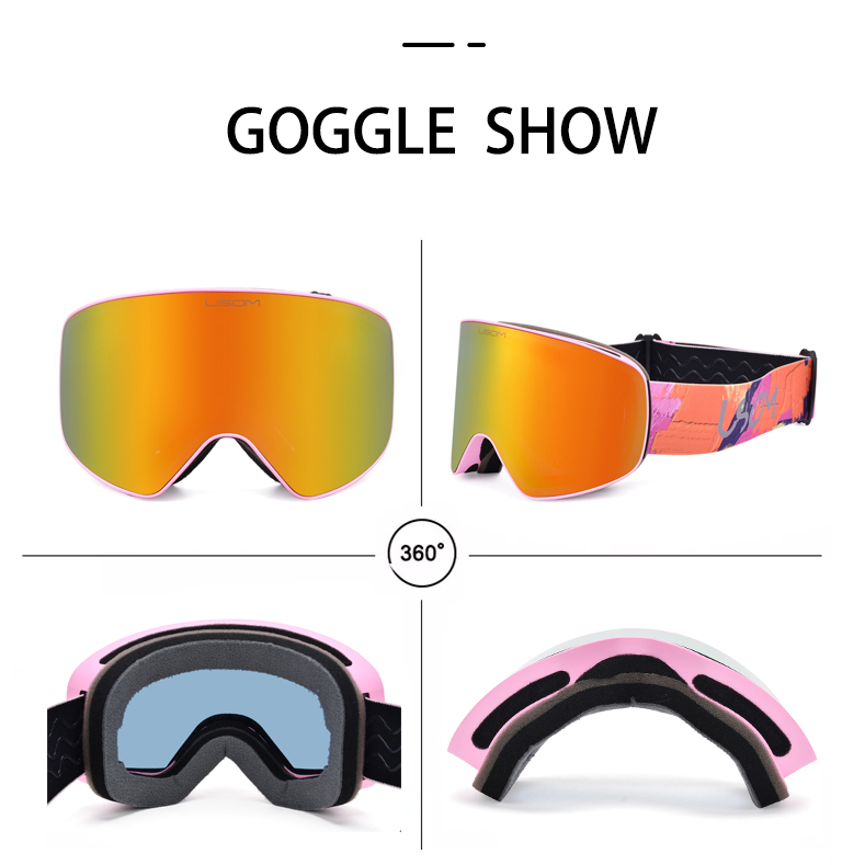 different angles for wholesale OEM branded ski goggle